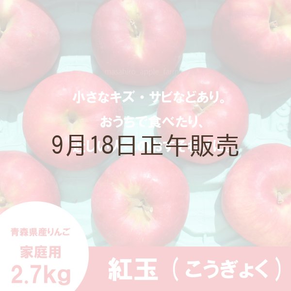 画像2: ※10月上旬発送予定※ 紅玉　家庭用　２.７kg（約11-13個） ≪送料込≫ (2)