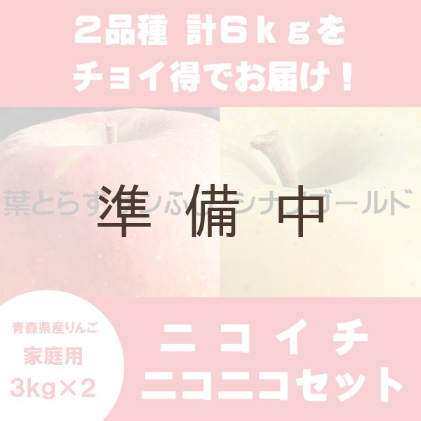 画像1: 【ニコイチセット】葉とらずサンふじ＆シナノゴールド　家庭用　３kg×２箱 ≪送料込≫ (1)