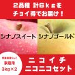 画像1: 【ニコイチセット】シナノスイート＆シナノゴールド　家庭用　３kg×２箱 (1)