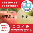画像1: 【ニコイチセット】早生ふじ＆トキ　家庭用　３kg×２箱 ≪送料込≫ (1)