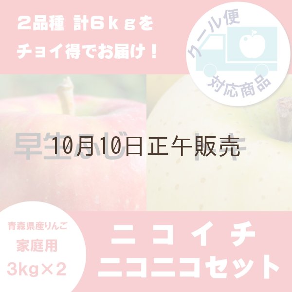 画像1: 【ニコイチセット】早生ふじ＆トキ　家庭用　３kg×２箱 ≪送料込≫ (1)