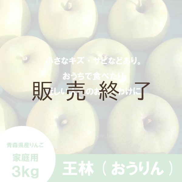 画像2: 王林　家庭用　３kg（約7-10個）≪送料込≫ (2)