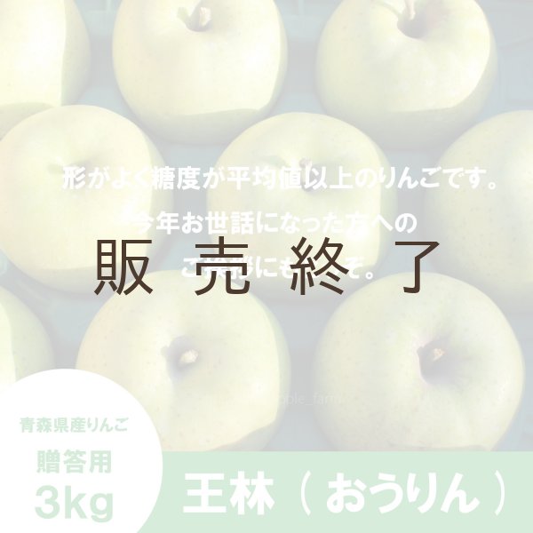 画像2: 王林　贈答用　３kg（約7-10個）≪送料込≫ (2)